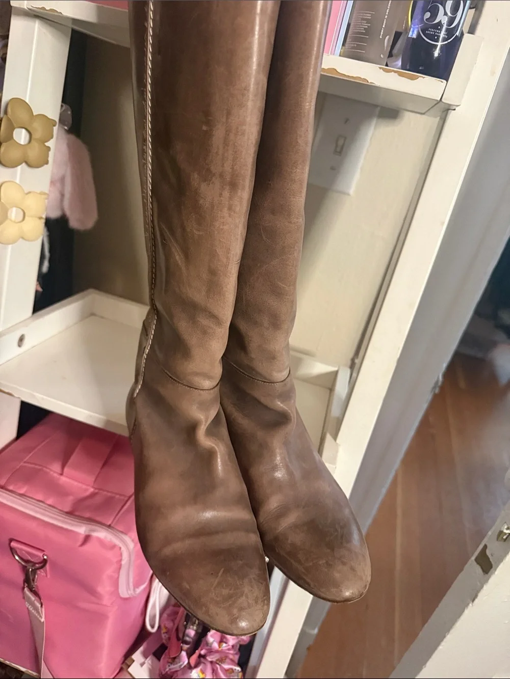 Chloe Tall Brown Leather Women's Boots